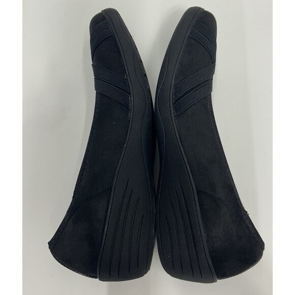 Skechers Wedge Slip Ons Loafers Women’s 8 Black Kiss Make Out Stretch Fit 44683 - Picture 6 of 9